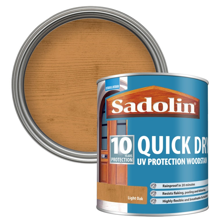 Sadolin 10 Year Quick Dry Woodstain 1L Light Oak