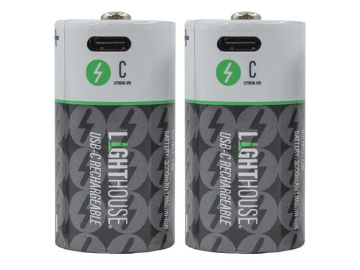 Lighthouse C USB-C Rechargeable Battery Li-ion Pack of 2