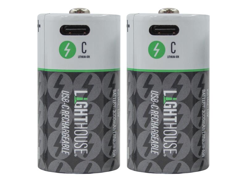 Lighthouse C USB-C Rechargeable Battery Li-ion Pack of 2