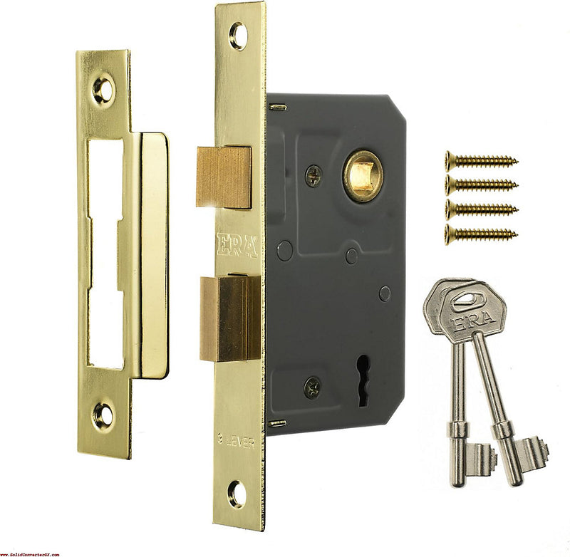 473-31 2.5-inch/ 64mm 3 Lever Sashlock - Brass Effect