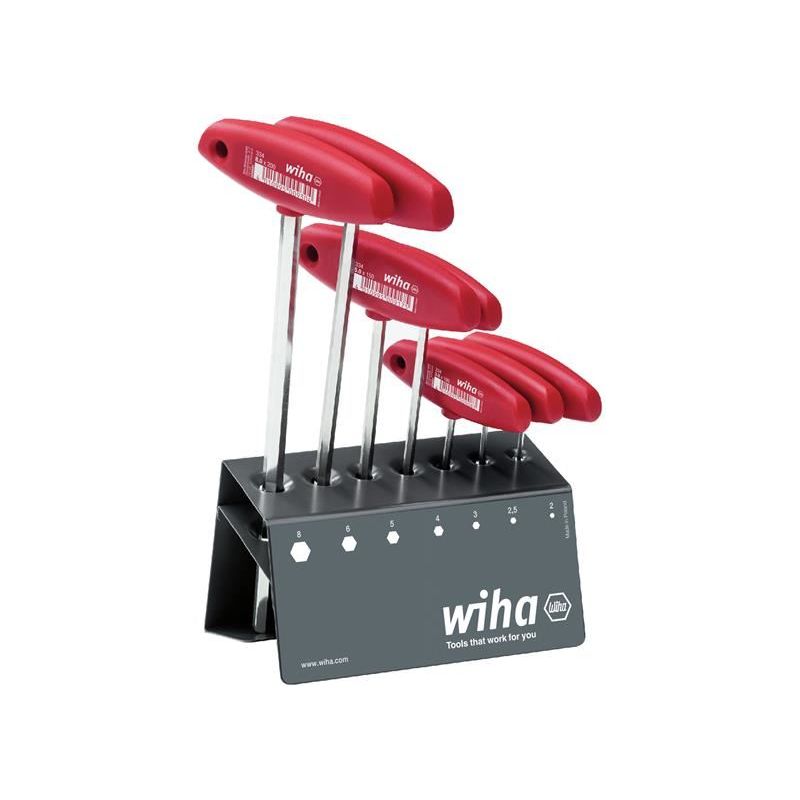 Wiha L-key with T-handle Set, 8 Piece Wiha - RockBottom Northampton