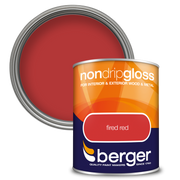 Berger Non Drip Gloss 750ml Fired Red