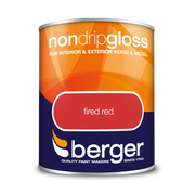Berger Non Drip Gloss 750ml Fired Red