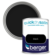 Berger Quick Dry Satin 750ml Black