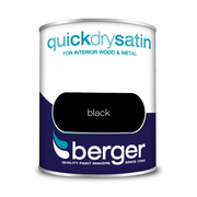 Berger Quick Dry Satin 750ml Black