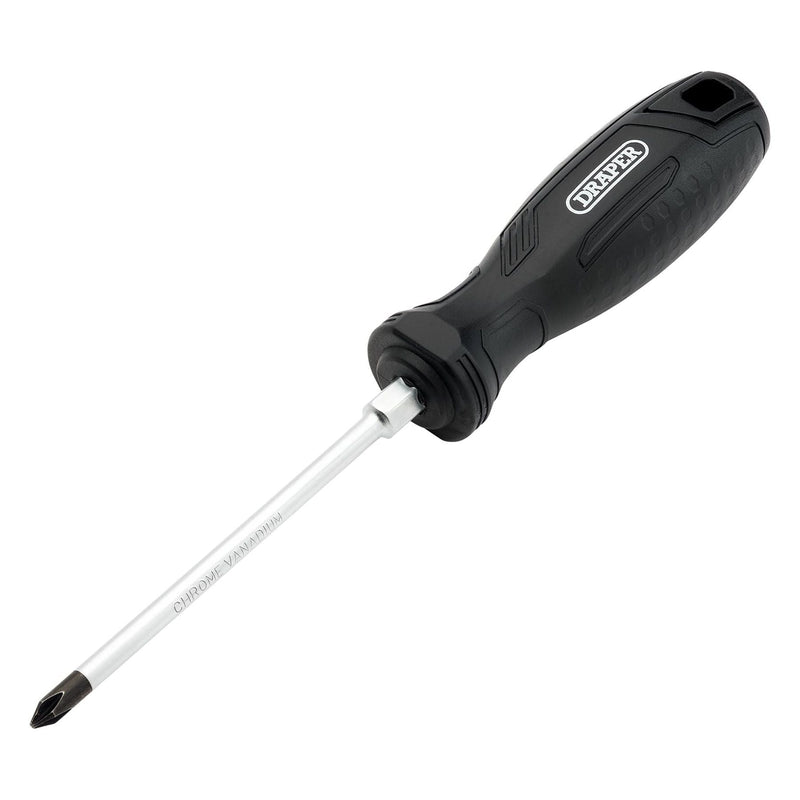 Draper Phillips Hard Grip Screwdriver, PH1 x 100mm Draper - Town Tools