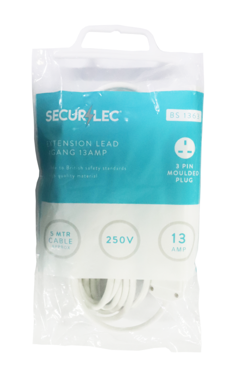 Securlec 4 Gang Extension Lead 5m 13 Amp