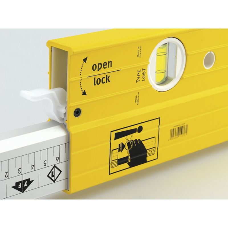 Stabila 106T-213 Extendable Spirit Level 3 Vial 213-376cm Stabila - RockBottom Nothampton