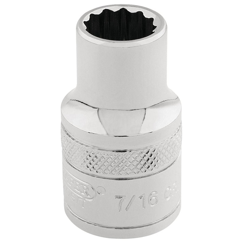 Draper HI-TORQ 12 Point Socket, 3/8" Sq. Dr., 7/16" 49018 Draper - Town Tools 