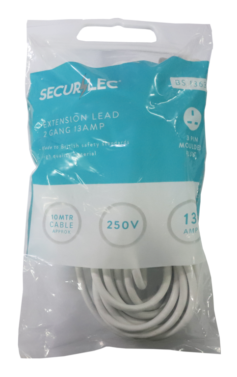 Securlec 2 Gang Extension Lead 10 Metre 13 Amp