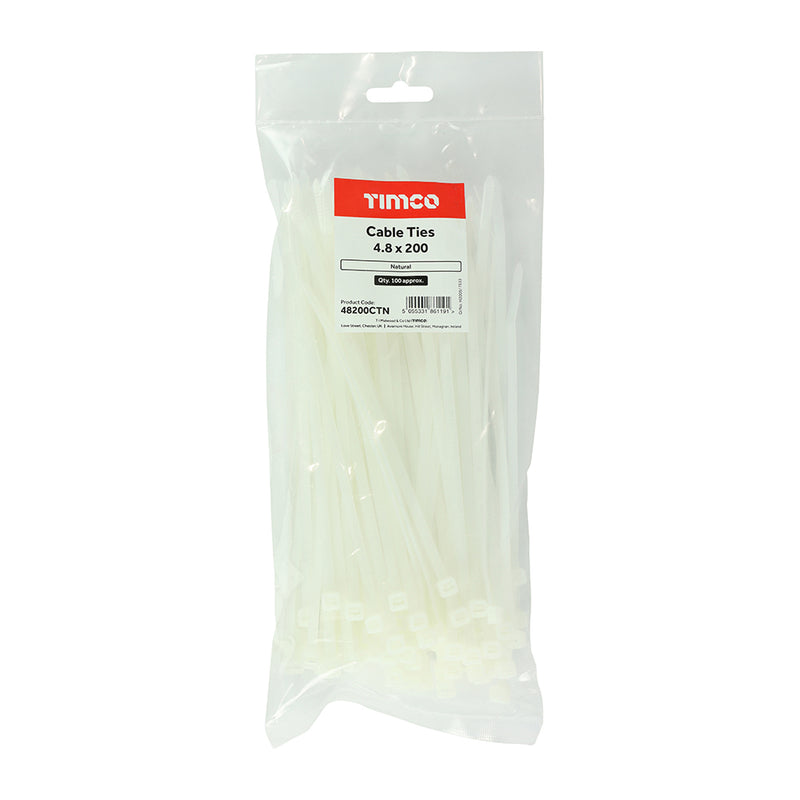 TIMCO Cable Ties Natural