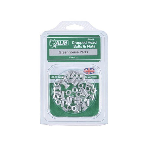 Alm Manufacturing GH003 Cropped Glaze Bolts & Nuts Pack of 20 ALM Manufacturing - RockBottom Northampton 