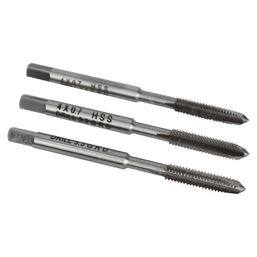 Faithfull HSS Straight Flute Tap Set M4 x 0.7, 3 Piece Faithfull - RockBottom Northampton