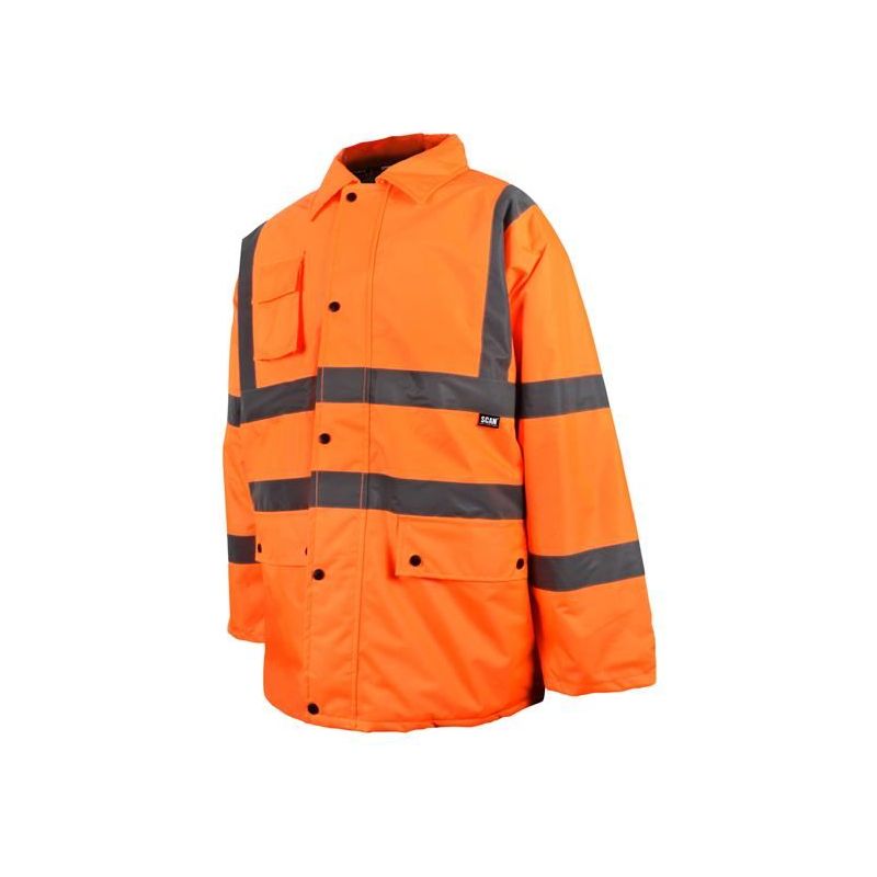Scan Hi-Vis Motorway Jacket Orange - L (44in) Scan - RockBottom Nothampton