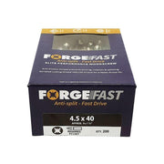 Forgefix ForgeFast Pozi Compatible Elite Performance Wood Screw ZY 4.5 x 40mm Box 200 ForgeFix - RockBottom Northampton