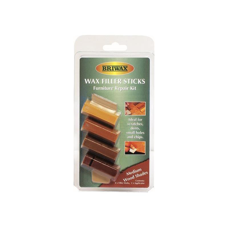 Briwax Wax Filler Sticks Medium Wood Shades (Pack 4) Briwax - RockBottom Northampton