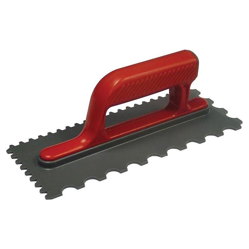 Faithfull Notched Trowel V 4mm & Round 7mm Plastic Handle 11 x 4.1/2in Faithfull - RockBottom Northampton