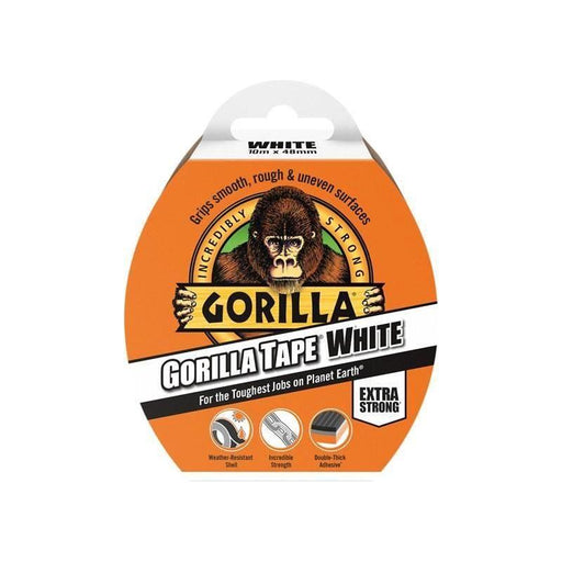 Gorilla Glue Gorilla Tape® 48mm x 10m White Gorilla Glue - RockBottom Northampton