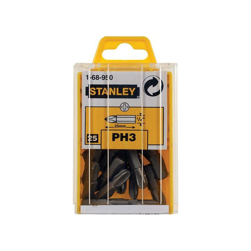 Stanley® Hand Tools Phillips Bits PH3 x 25mm (Box 25) STANLEY® Hand Tools - RockBottom Nothampton