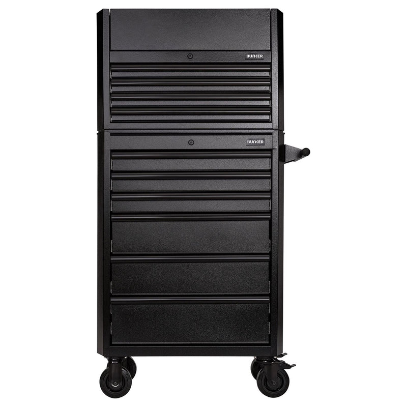 Draper Bunker 10 Drawer Combined Roller Cabinet and Tool Chest, 26", Black Draper - Town Tools