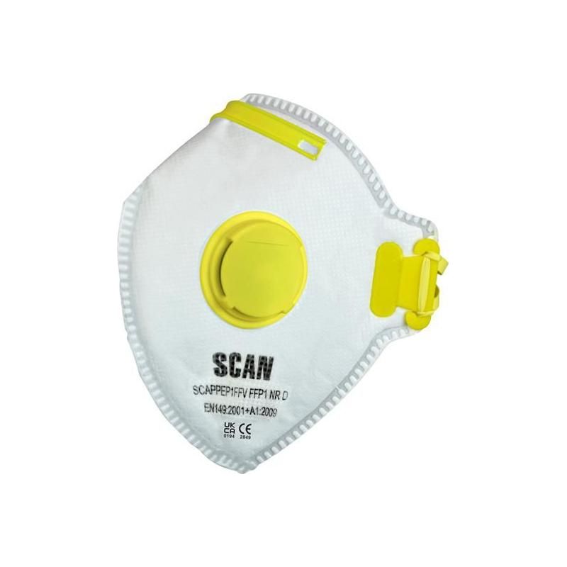 Scan Fold Flat Valved Disposable Mask FFP1 (Pack of 3) Scan - RockBottom Nothampton