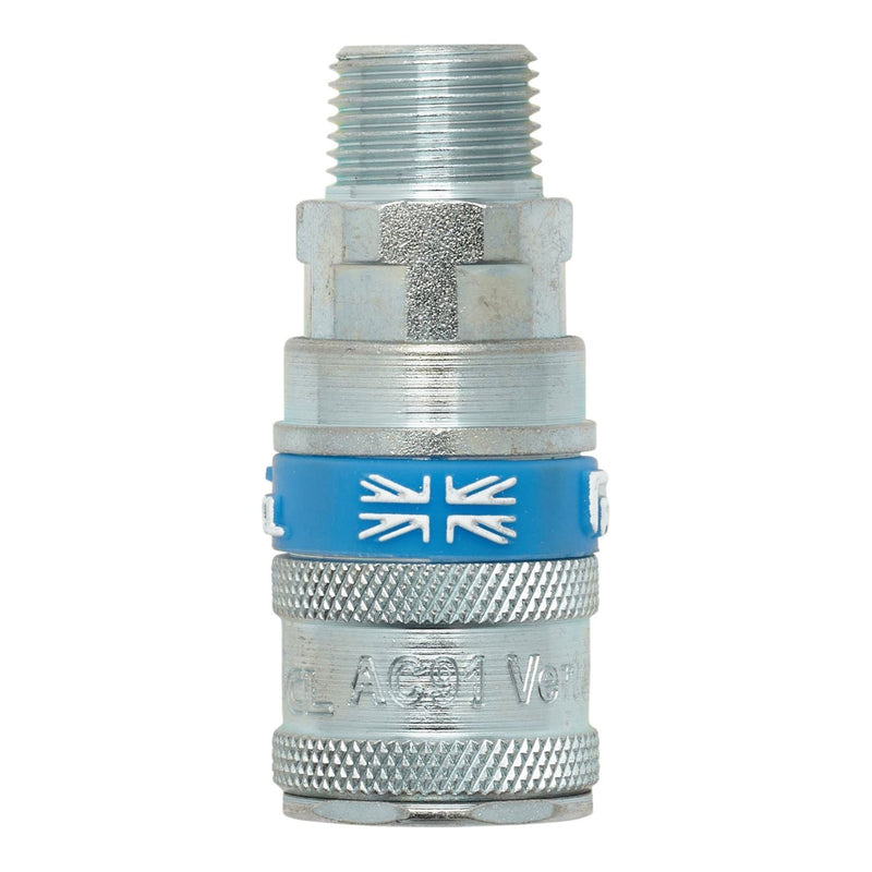 Draper 3/8" BSP Taper Male Thread Vertex Air Coupling (Sold Loose) Draper - Town Tools