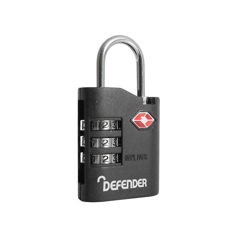 Defender TSA Combination Padlock 35mm DEFENDER - RockBottom Northampton