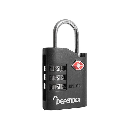 Defender TSA Combination Padlock 35mm DEFENDER - RockBottom Northampton