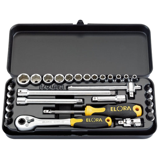 Draper Elora Metric Socket Set, 1/4" Sq. Dr. (31 Piece) 25931 Draper - Town Tools 