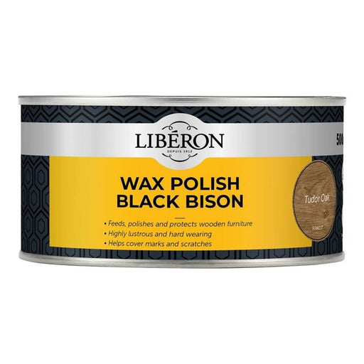 Liberon Black Bison Wax Paste Tudor Oak 500ml Liberon - RockBottom Northampton