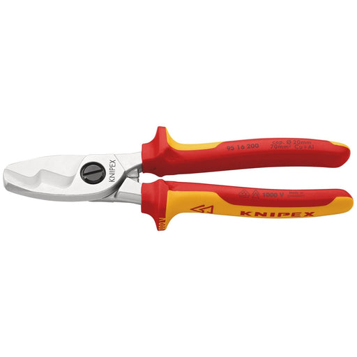 Draper Knipex 95 16 200 SB VDE Insulated Cable Shears, 200mm Draper - Town Tools