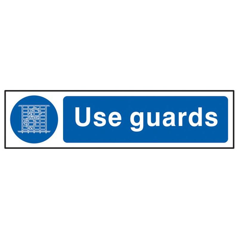 Scan Use Guards - PVC Sign 200 x 50mm Scan - RockBottom Nothampton