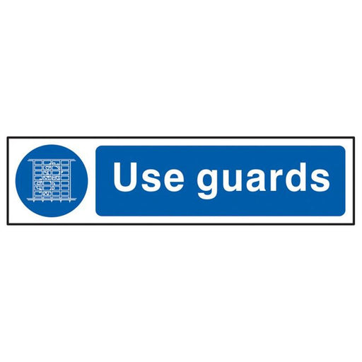 Scan Use Guards - PVC Sign 200 x 50mm Scan - RockBottom Nothampton