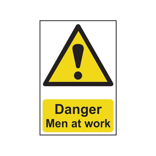 Scan Danger Men At Work - PVC Sign 400 x 600mm Scan - RockBottom Nothampton