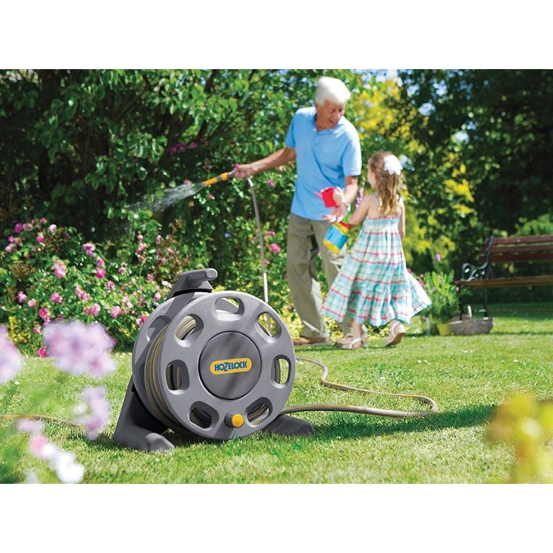 Hozelock 2412 30m Freestanding Compact Hose Reel + 25m of 12.5mm Hose Hozelock - RockBottom Northampton