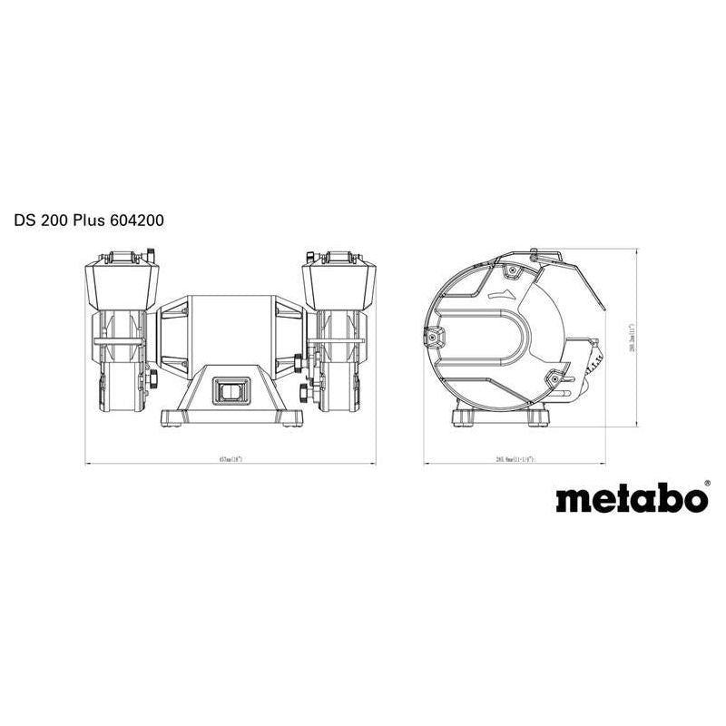 Metabo DS 200 Plus Bench Grinder 600W 240V Metabo - RockBottom Northampton
