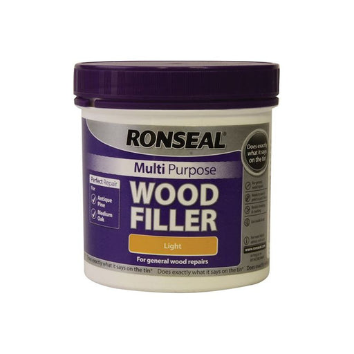 Ronseal Multipurpose Wood Filler Tub Light 465g Ronseal - RockBottom Nothampton