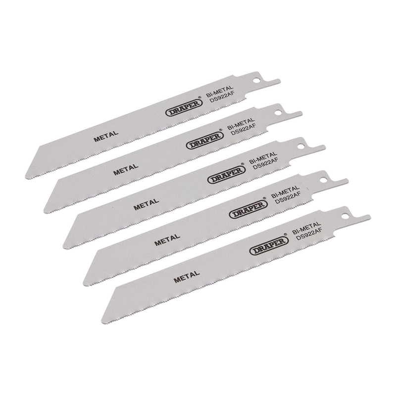 Draper Bi-metal Reciprocating Saw Blades for Metal Cutting, 150mm, 24tpi (Pack o Draper - Town Tools 