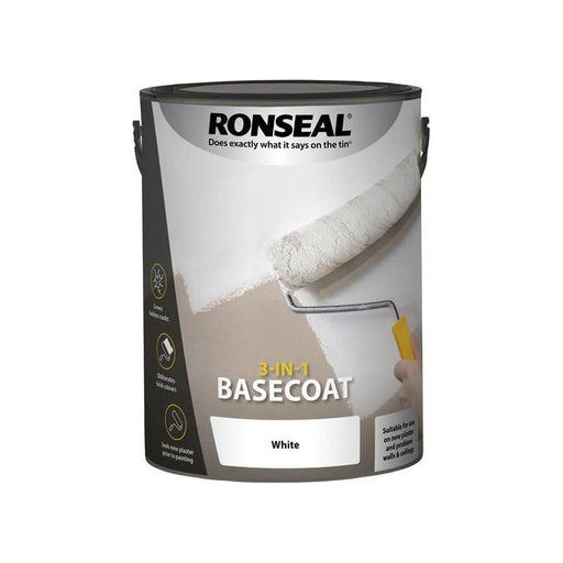 Ronseal 3-in-1 Basecoat White 5 litre Ronseal - RockBottom Nothampton