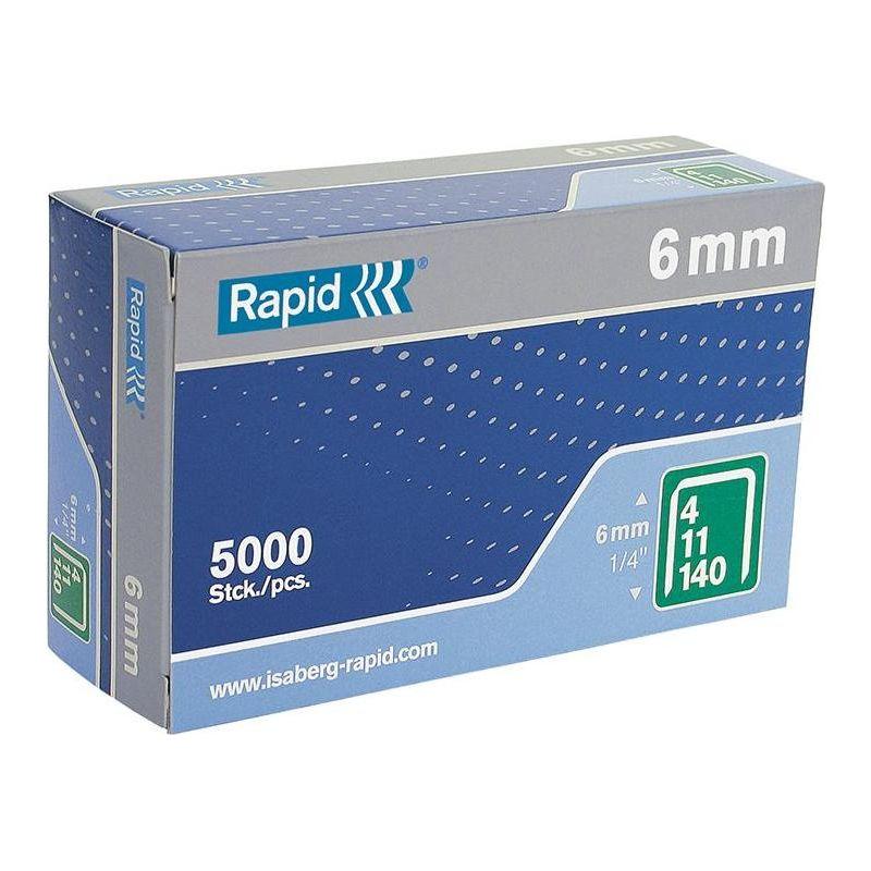 Rapid 140/6 6mm Galvanised Staples (Box 5000) Rapid - RockBottom Nothampton
