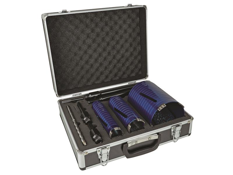 MEXCO Slotted Dry Core Drill XCEL Grade Kit, 9 Piece