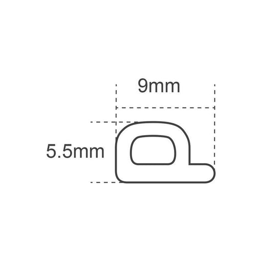 Faithfull EPDM Draught Excluder White 6M 9 x 5.5mm Faithfull - RockBottom Northampton