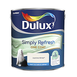 Dulux Simply Refresh One Coat Matt Emulsion Jasmine White 2.5L