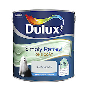 Dulux Simply Refresh One Coat Matt Emulsion Cornflower White 2.5L