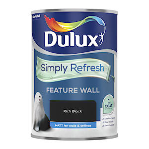 Dulux Simply Refresh One Coat Feature Wall Paint Rich Black 1.25L