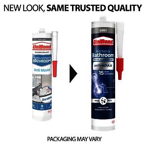 UniBond Kitchen & Bathroom Anti-Mould Sealant Grey 274g