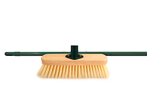 Charles Bentley 11" Soft Cream PVC Broom with Handle