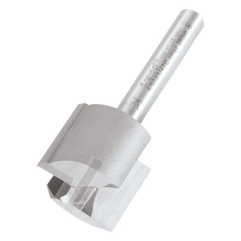Trend 4/60X1/4TC Two Flute Cutter 22mm Diameter