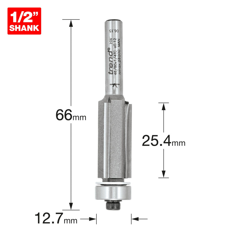 Trend Trimming Cutter 12.7mm Heavy Duty Tool