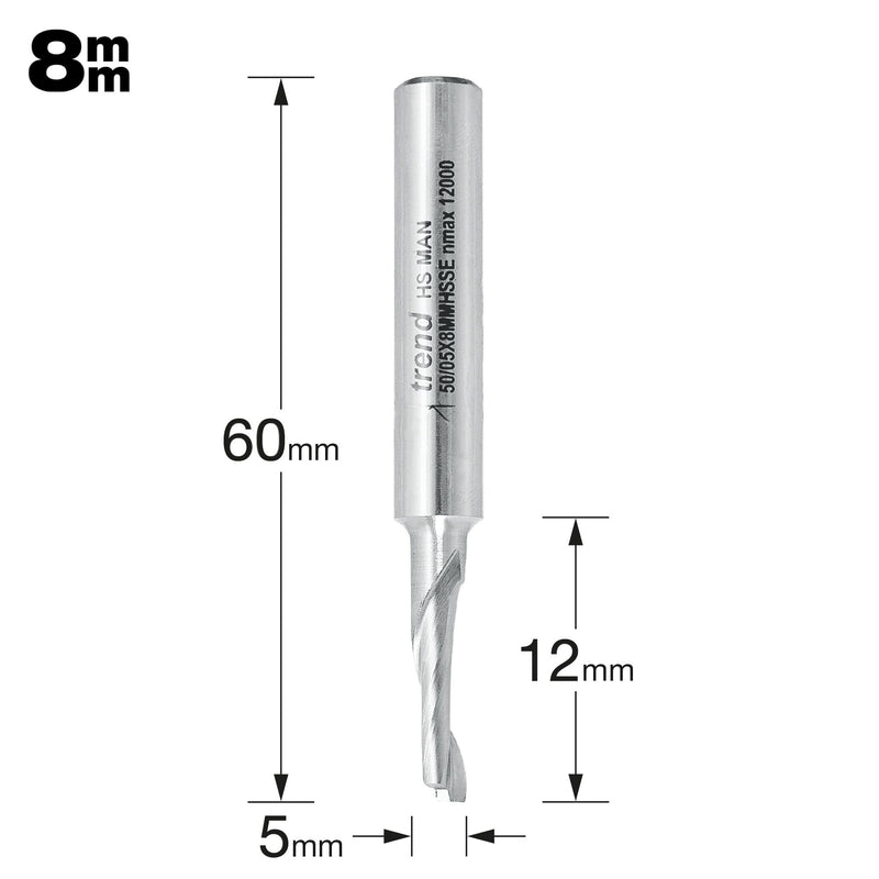 50/05X8MMHSSE - Aluminium cutter 5mm diameter
